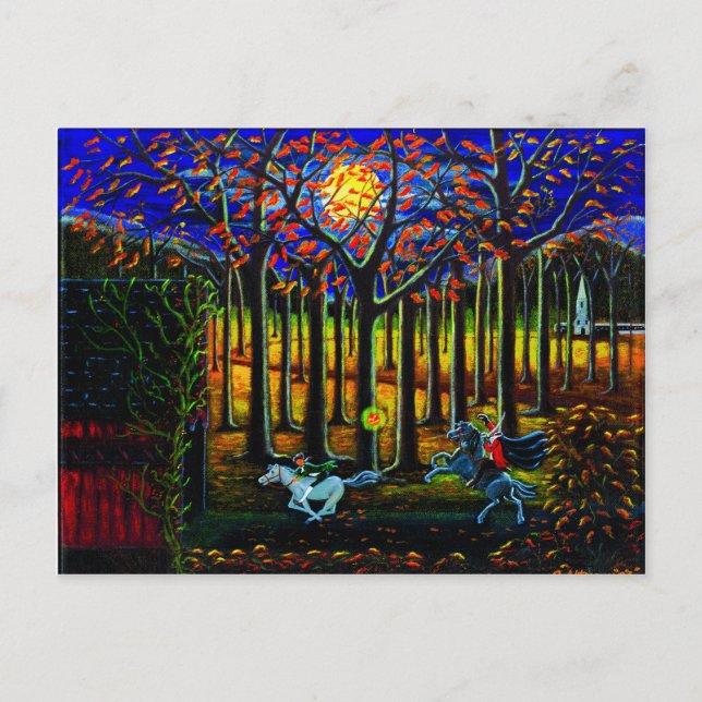 Halloween, carte postale, Horseman, Sleeping, Haut (Devant)