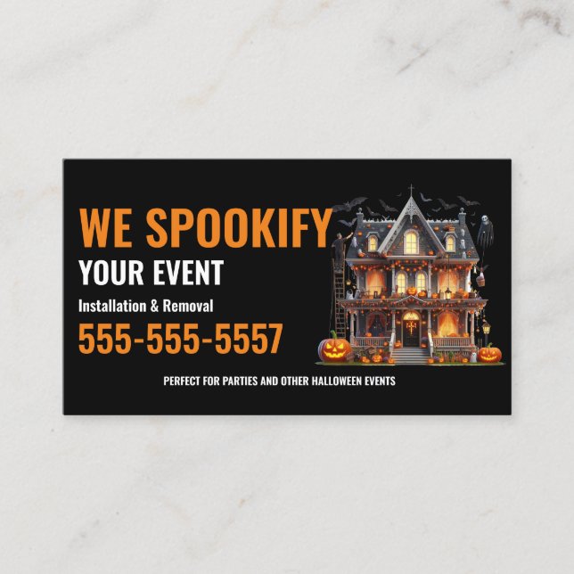 Halloween Cartes de visite d'installation Décorati (Devant)