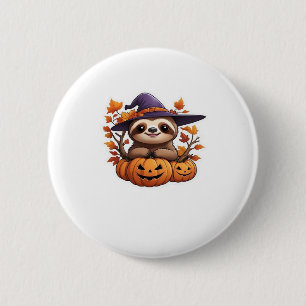 Halloween Cartoon Sloth Classic T-Shirt 2 Inch Round Button