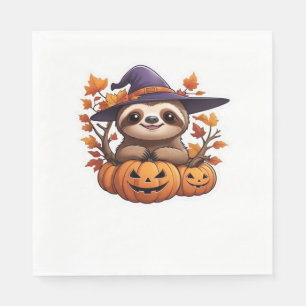 Halloween Cartoon Sloth Classic T-Shirt Napkin