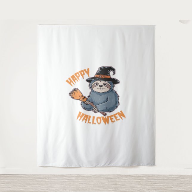Halloween Cartoon Sloth Classic T-Shirt Tapestry (Front)