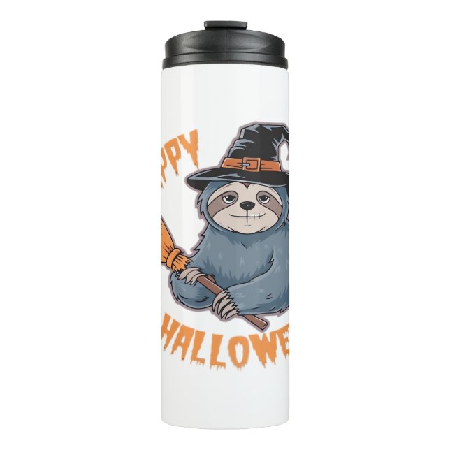 Halloween Cartoon Sloth Classic T-Shirt Thermal Tumbler (Front)