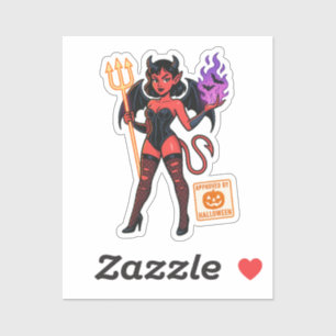 Halloween Cartoon Succubus – Dark & Playful