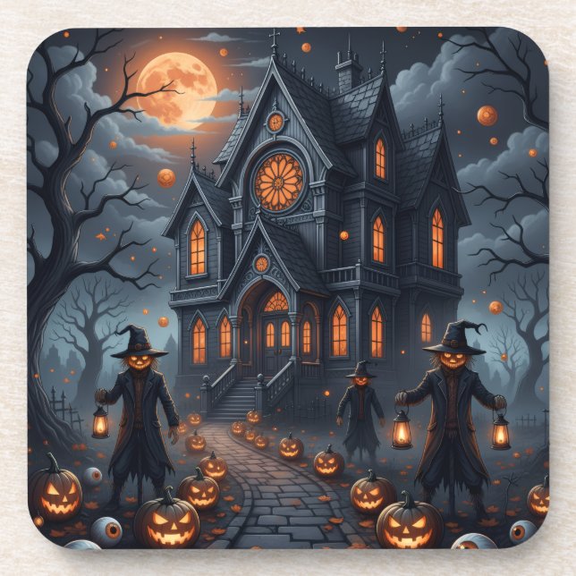 Halloween castillo embrujado coaster (Front)