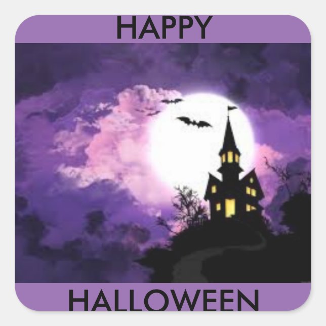 Halloween castle sticker (Front)