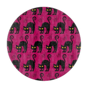 Halloween Cat: Abstract Seamless Pattern Cutting Board