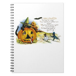 Halloween Cat and Mouse Notebook
