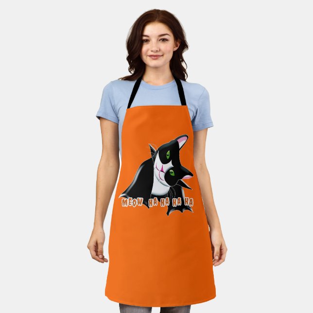Halloween Cat Apron (Worn)