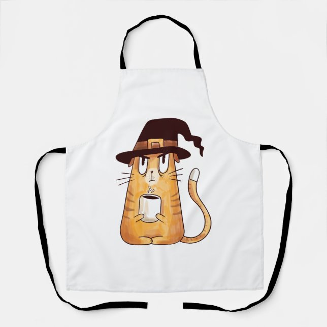 Halloween cat                              apron (Front)