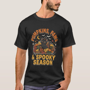 Halloween Cat Autumn Vibes T-Shirt