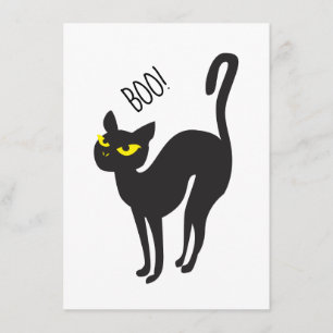 Halloween, Cat, Black, Boo! Trendy Design Enclosure Card