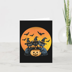 Halloween Cat Black Cat Halloween Scary Cat Angry Card