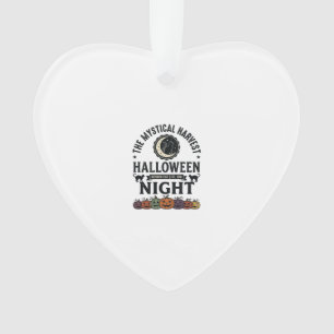 Halloween Cat Black Cats Pumpkins Vintage Funny_1 Ornament