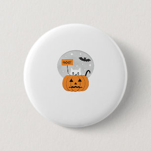 Halloween  Cat  Boo  Illustration Classic T-Shirt 2 Inch Round Button