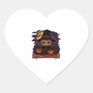Halloween  Cat  Boo  Illustration Classic T-Shirt Heart Sticker