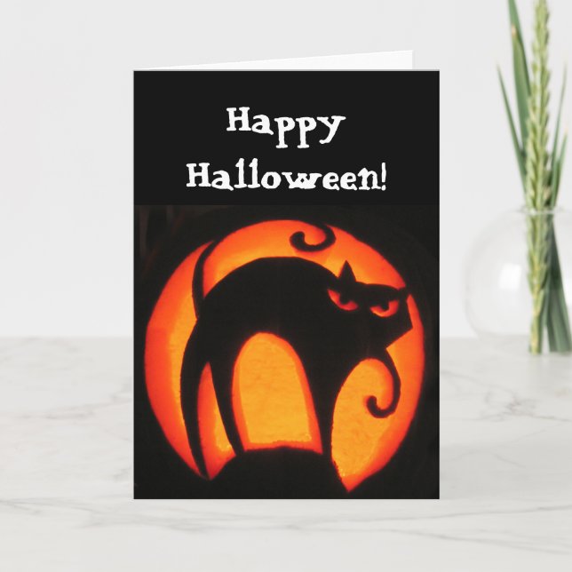 Halloween Cat Card (Front)