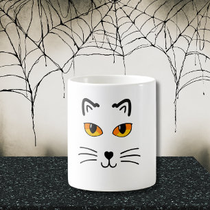 Halloween cat coffee mug