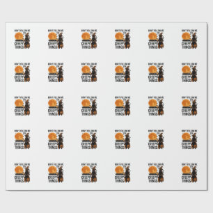 Halloween Cat Creepy Things Funny Witch_1 Wrapping Paper