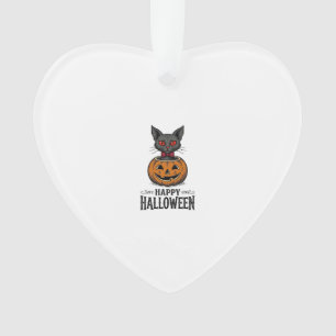 Halloween Cat Cute Pumpkin Vintage Spooky_1 Ornament