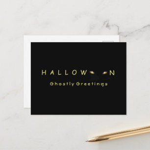 Halloween Cat Eyes Postcard