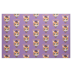 Halloween Cat Fabric