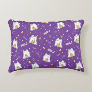 Halloween Cat Ghost Accent Pillow