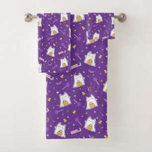 Halloween Cat Ghost Bath Towel Set