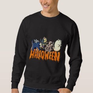 Halloween Cat Ghost  Black Cat Spooky Season Sweatshirt
