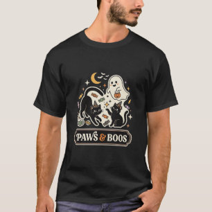 Halloween Cat Ghost Magic T-Shirt