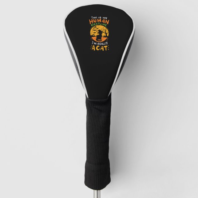 Halloween Cat          Golf Head Cover (Front)