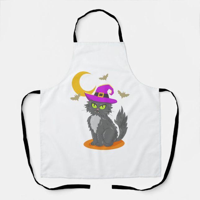 Halloween Cat Halloween Costume Apron (Front)