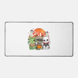 Halloween Cat Halloween Costume Desk Mat
