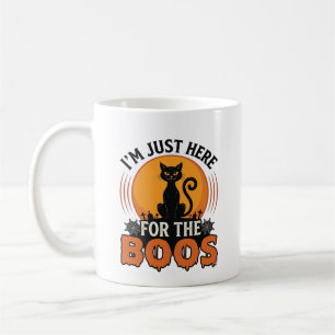 Halloween Cat I’m Just Here for the Boos Coffee Mug