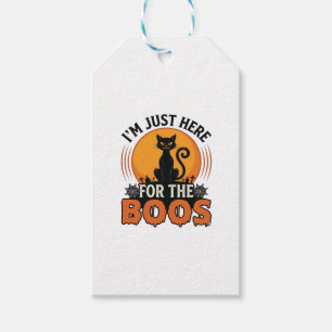 Halloween Cat I’m Just Here for the Boos Gift Tags