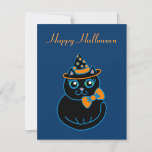 Halloween Cat Invitations