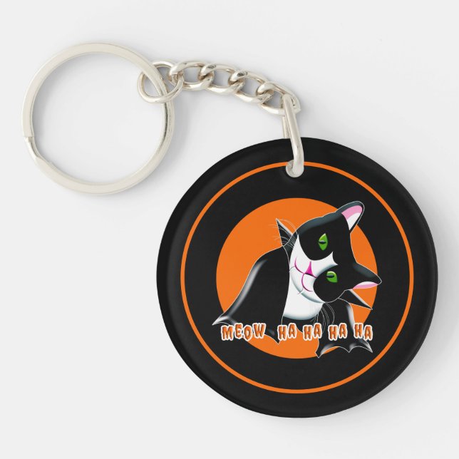 Halloween Cat Keychain (Front)