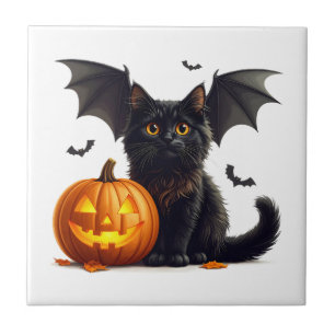 Halloween Cat Kitchen Tile