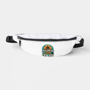 Halloween Cat Lady Scary Vintage Haunted House_1 Fanny Pack