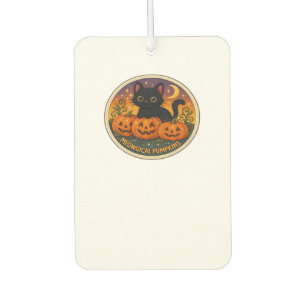 Halloween Cat Meowgical Pumpkins Embroidery Design Air Freshener