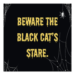 Halloween Cat Modern Poster