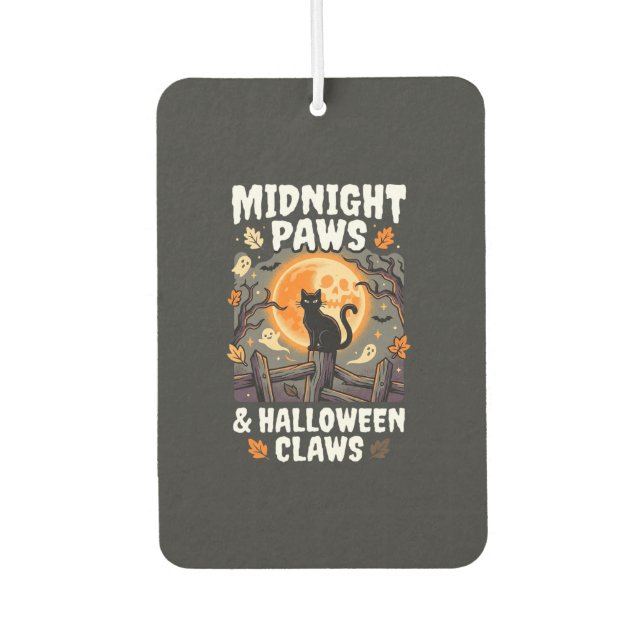 Halloween Cat Moon Mischief Air Freshener (Front)