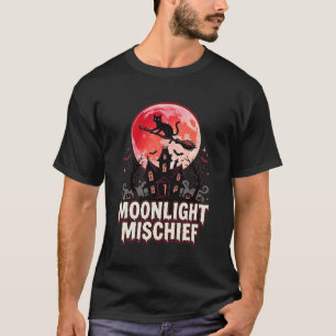 Halloween Cat Moonlight Mischief T-Shirt