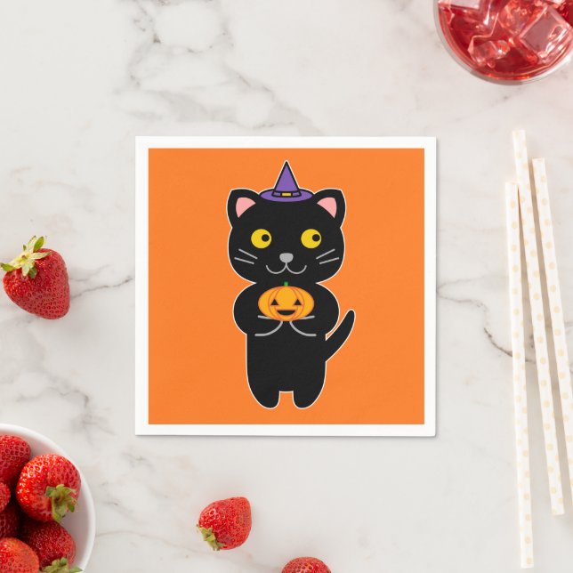 Halloween Cat Napkin (Insitu)
