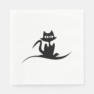 Halloween cat napkin