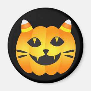Halloween Cat-o'-Lantern Magnet