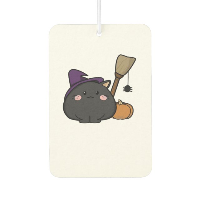 Halloween Cat Oversized T-Shirt Air Freshener (Front)