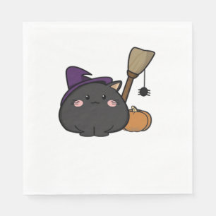 Halloween Cat Oversized T-Shirt Napkin