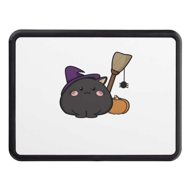 Halloween Cat Oversized T-Shirt Trailer Hitch Cover (Front)