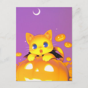 Halloween Cat Postcard