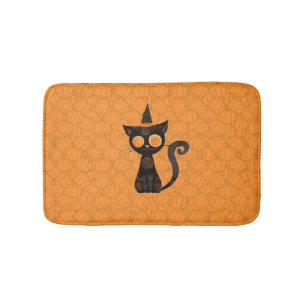 Halloween/cat/pumpkin/fall  bath mat